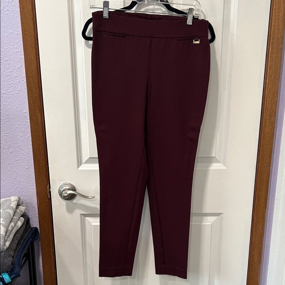 Anne Klein Rich Burgundy Cropped Pants